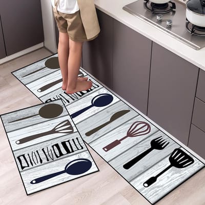 Keukenmat, slaapkamermat, gangmat, lange strook vloerkleed, zachte en antislip deurmat, keukenaccessoires 50cmx160cm 1pc