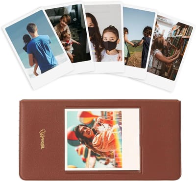 64 Pocket Fotoalbum voor Fujifilm Instax Wide en Polaroid Camera's - 16 Bladzijden voor 64 Foto's, Zwart