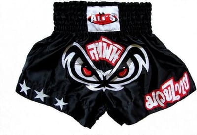 Ali’s Fightgear TTBA-15 - Kickboks broekje met witte sterren maat S kinderen