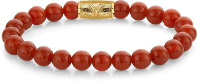 Rebel & Rose Red Agate Gold - 8mm RR-8DV06-G-19 cm