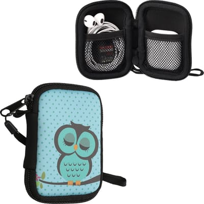 kwmobile hoesje voor draadloze oordopjes - Compatibel met in-ear Headphones - - In Slapende Uil design