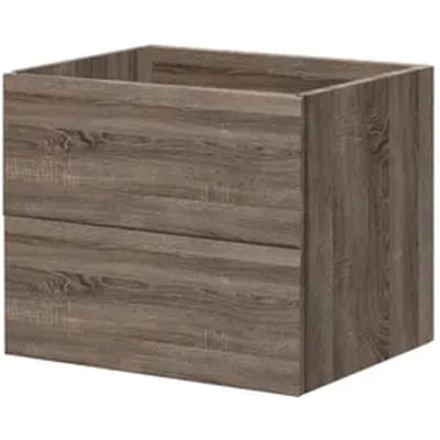 Aquavive Wastafelonderkast Savena 47cm - Donker Eiken Houtlook - Met 2 Lades - 47,4x50x59,2cm