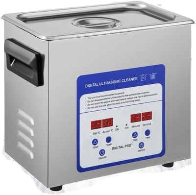 Ultrasone Reiniger - Mini Wasmachine - Diepte Reiniging - Verwarmingsfunctie - 15 Liter Tank - Zilver