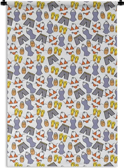 Wandkleed - Wanddoek - Badkleding - Patronen - Zomer - 120x180 cm - Wandtapijt