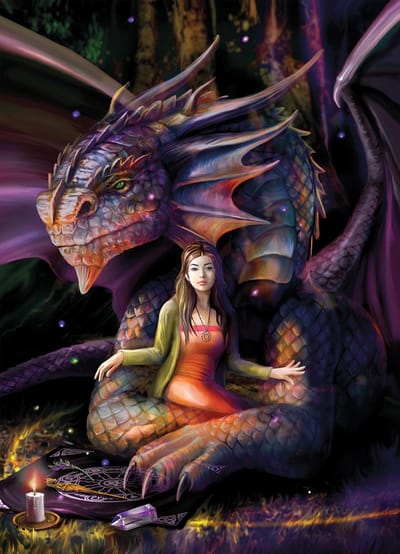 Bluebird Puzzle fantasie Anne Stokes Spirit Dragon 1000 stukjes.
