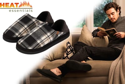 Pantoffels Heren - Sloffen Heren - Pantoffels Dames - Sloffen Dames - Grijs Geruit - 41-42 - Spaanse Sloffen - Slippers Heren - Huissokken