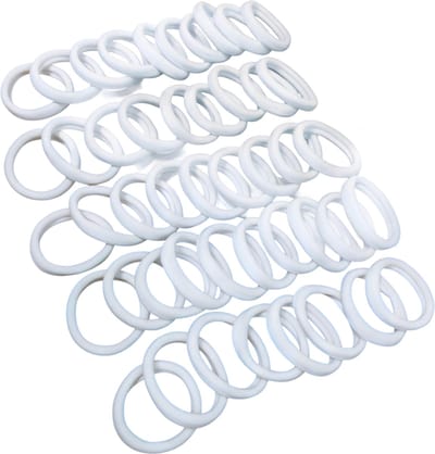 100 Stuks Haarbanden voor Dames – Wit – Hoog Elastische Rubberen Haarbanden – Sterke en Flexibele Haaraccessoires – Geschikt voor Dagelijks Gebruik, Sport en Styling