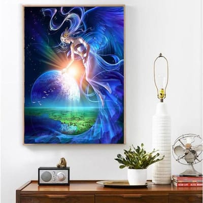Diamant schilderij maan schoonheid kruissteek 3D diamant schilderij strass foto borduurwerk 20X30CM