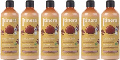ITINERA - Conditioner voor beschadigd haar met kastanje uit de Toscaanse heuvels, 96% natuurlijke ingrediënten, 370 ml (6 stuks)