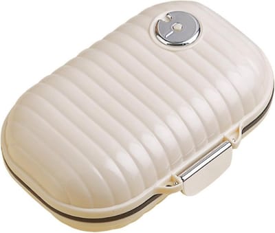 Kleine pillendoos met 7 vakken, ideale organizer voor medicijnen, compact en handig voor dagelijks gebruik, op reis of camping