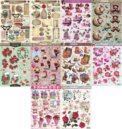 10x 3DA4 Knipvellen - Voor elk wat wils - Maak prachtige kaarten en scrapbook