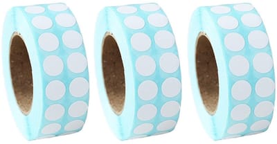 Dailygoody - Ronde Stickers - Zelfklevende Labels - Perfect voor DIY Projecten - 3 Rollen - Creatief Labelen - Handige Accessoires - Geschikt voor Div..