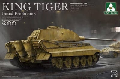 Takom Modelbouwpakket Militaire voertuigen - 2096 WWII German Heavy Tank King Tiger - Initial production Plastic - 1:35 - Modelbouw
