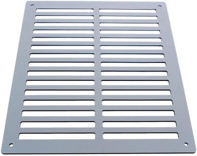 Ventilatierooster - Afdekking ventilatie - Luchtcirculatie verbeteren - Lichtgewicht Dibond materiaal - 300x300 mm - Geborsteld