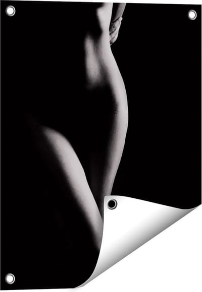 Gards Tuinposter Naakte Vrouw Lichaam - Erotiek - 40x50 cm - Tuindoek - Tuindecoratie - Wanddecoratie buiten - Tuinschilderij