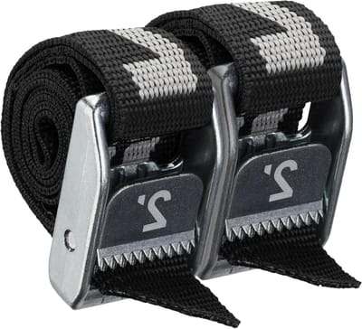Spanbanden - Sjorbanden Vastzetbanden - Voertuig Lading Zekeren - UV-beschermde Polypropyleen Riem - 2.5 cm x 0.6 m - Zwart