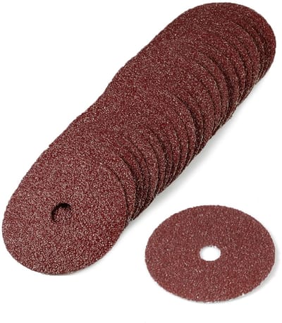 Schuurschijven Aluminiumoxide - Fiber schijven - Metaalbewerking - Hittebestendige binding - 5 inch 24 grit - Bruin