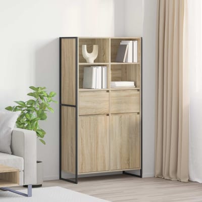vidaXL - Dressoir - Sonoma - 81 - x - 36 - x - 150.5 - cm - Bewerkt - hout