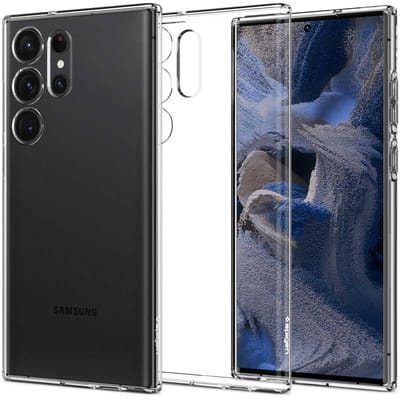 Spigen Liquid Crystal Geschikt voor Samsung S23 Ultra Back Cover Transparant