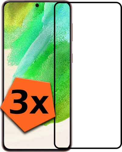 Screenprotector - 3 Stuks - Geschikt voor Samsung Galaxy S21 FE - Full Cover - Gehard Glas - Beschermglas - Tempered Glass - Screen Protector