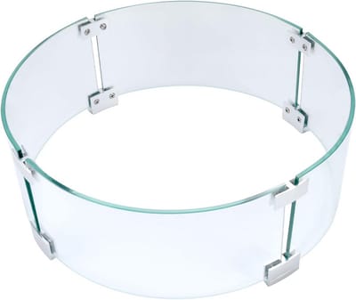 Glazen Windscherm voor Vuurkorf en Lasbak - Set met Gehard Glas