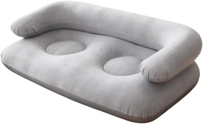 Opblaasbare bank - draagbare 2-persoons fauteuil met armleuningen | Draagbare luchtbank van robuust materiaal, waterdichte 2-persoonsfauteuil voor kamperen en tuin, comfortabele armleuningen