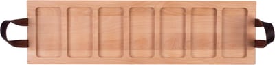 Bowls and Dishes | Puur Hout | Duurzaam | Beuken Streetfoodtray 69 cm 7-vaks handgr leer