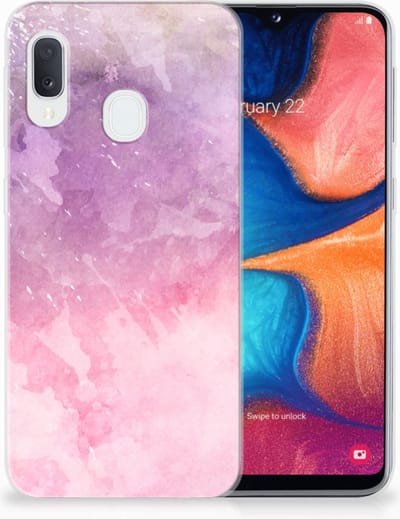 Hoesje maken Samsung Galaxy A20e Pink Purple Paint