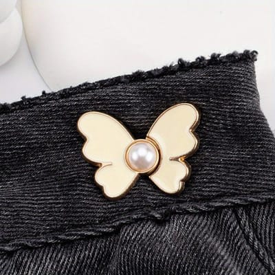 Bouton papillon pour jeans, clips réglables pour pantalons et jupes, boucle de serrage à la taille, bouton-pression, ajusteur de pantalon, bouton rétractable