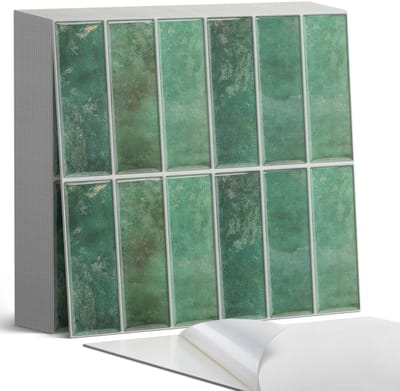 Coloray Plaktegels - Verticale tegels Zelfklevende Tegels - 20 cm x 20 cm - Groente Plaktegels - 20 stuks - Vierkant PVC Tegels - Plaktegels Badkamer - Plaktegels Vloer - Vinyl Tegels - Wandtegel Zelfklevend