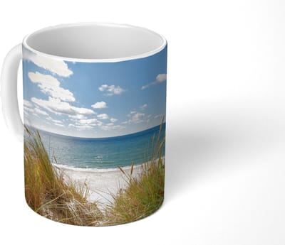 Mok - Koffiemok - Duin - Gras - Zee - Strand - Mokken - 350 ML - Beker - Koffiemokken - Theemok