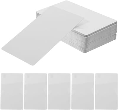 50 Stuks Blank Metalen Visitekaartjes voor Sublimatie, Dikke Aluminium Blanks, DIY Graveerkaarten voor Bedrijfsnamen en Professioneel Gebruik