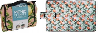 Koopman Serie - Picknickkleed - 115x185 cm - Bloem- en Fruitmotieven - Waterdicht - Gemakkelijk Verplaatsbaar