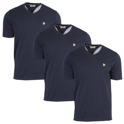 3-Pack Donnay - T-shirt (Berno) - Sportshirt - V-hals shirt - Heren - Navy (010) - maat S