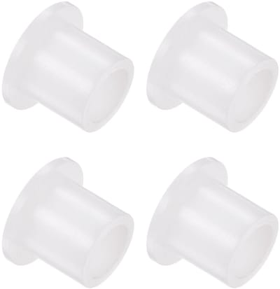 Set van 4 Nylon Flensmoffen voor Bomen - 10mm Bore, 14mm OD, 14.6mm Lengte - Duurzame Plastic Bushings voor Tuin en Landschap
