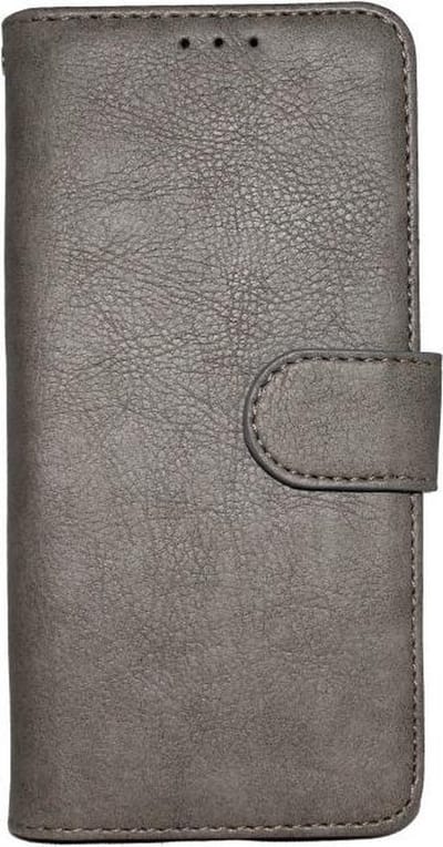 HB Hoesje Geschikt voor Samsung Galaxy S10 Plus - Luxe Kunstlederen Portemonnee Book Case - Grijs
