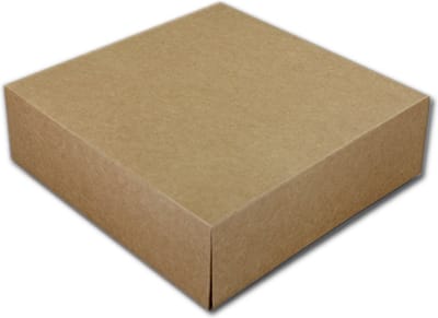BrandNewCake® Taartdoos - 25x25x8 cm - Taartdoos Karton - Cakedoos - 3 Stuks - Bruin