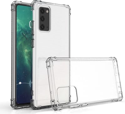 Ceezs Military Shockproof TPU hoesje geschikt voor Samsung Galaxy Note 20 - telefoonhoesje met verstevigd design - Back cover - TPU/silicone hoesje - transparant