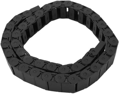 Dailygoods - Kabelsleuf - Versterkte Nylon Drag Chain - 1M - Zwart - 15mm x 30mm - Duurzaam en Flexibel - Geschikt voor Kabelmanagement - Zwart