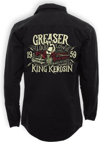 King Kerosin T-shirt Greaser Car Club Zwart