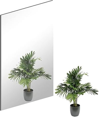 Zelfklevende Glazen Wandspiegel - Frameloze Spiegel voor Badkamer, Slaapkamer, en Woonkamer (40 x 30 cm)