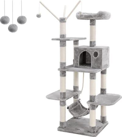 Krabpaal voor zware katten - Kat toren - Krabpaal boomstam - Hoge krabpaal - Krabpaal voor grote katten - Stevige krabpaal - Krabpaal voor katten - XL - Kattenverblijf