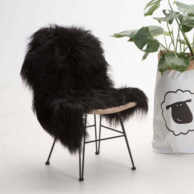 SHEEPY® | Schapenvacht | Svèn (Zwart) L (105-110cm) - Sheepy.cc