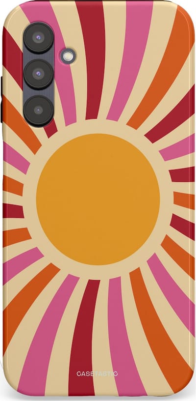 Casetastic Hoesje Geschikt voor Samsung A25 - Stijlvolle Beschermende Duo-layer Case - Retro licht