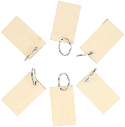 Lobbes Houten Sleutelhangers, 6st.