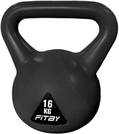Fitby Kettlebell 16KG - Kettlebell - Fitness - Gewichten - Geschikt voor CrossFit & Fitness - Conditietraining - Zwart