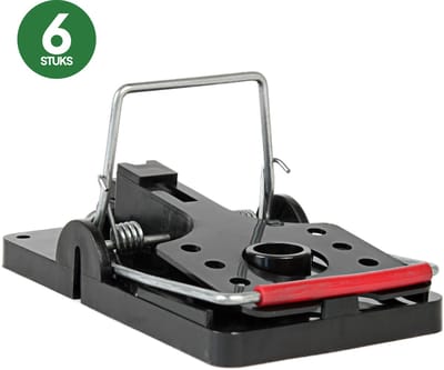 lluux - Rattenval - Rattenklem - 6 stuks - Rattenvallen voor binnen en buiten - Rattenbestrijding - Rattengif en Rattenvergif Alternatief