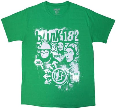 Blink-182 - One More Time Spray Paint Heren T-shirt - XL - Groen