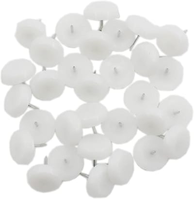 Meubelpads - Vloerbeschermers - Meubels Verplaatsen - Nagel-op Montage - 50 Stuks - Wit