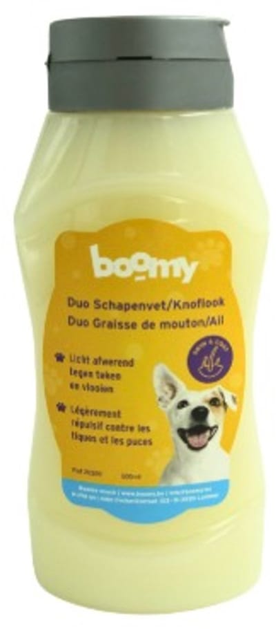 Boomy - Duo schapenvet met knoflook voor honden en katten – 500ml – Ondersteuning huid, vacht en weerstand